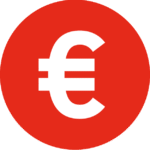 Pictogramme rond d'euro